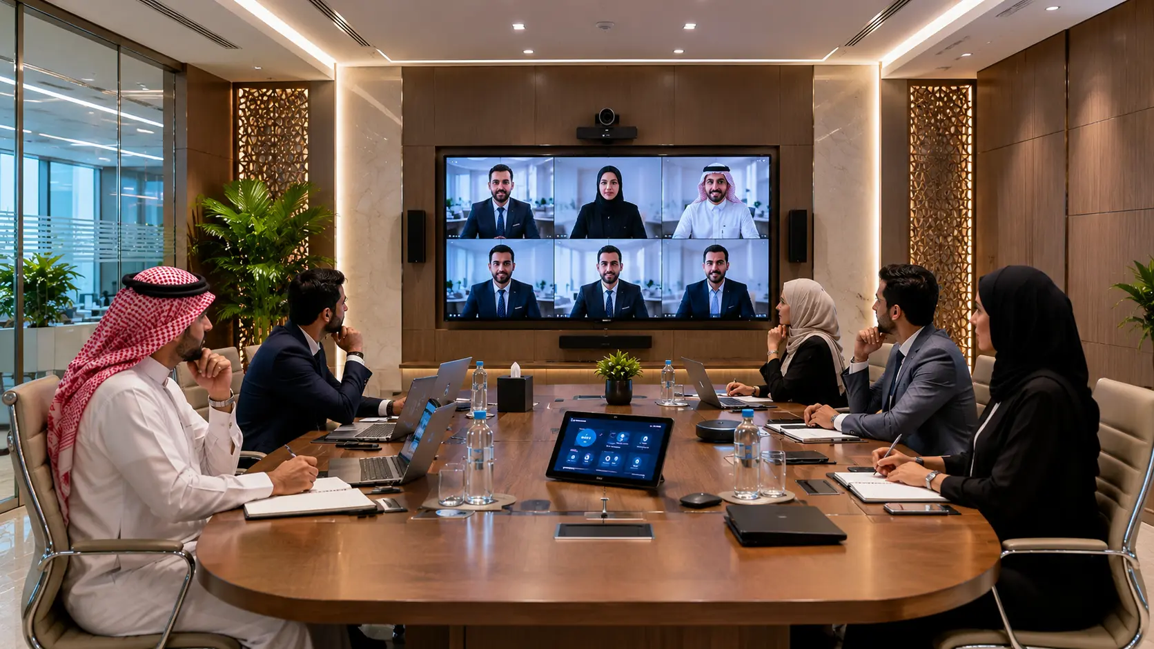 conference room solutions Meeting room solutions Conference room technology Smart meeting rooms Video conferencing solutions Meeting room systems Collaborative meeting solutions Meeting room management systems Interactive meeting room solutions Smart conference room systems Meeting room audio-visual systems Meeting room control systems Digital screen for meeting rooms Corporate meeting room solutions Meeting room solutions for remote teams Virtual meeting room solutions Meeting room solutions in Riyadh Conference room solutions in Jeddah Meeting room systems in Al-Khobar Video conferencing solutions in Makkah Smart meeting rooms in Riyadh Meeting room management in Jeddah AV integration for meeting rooms in Makkah