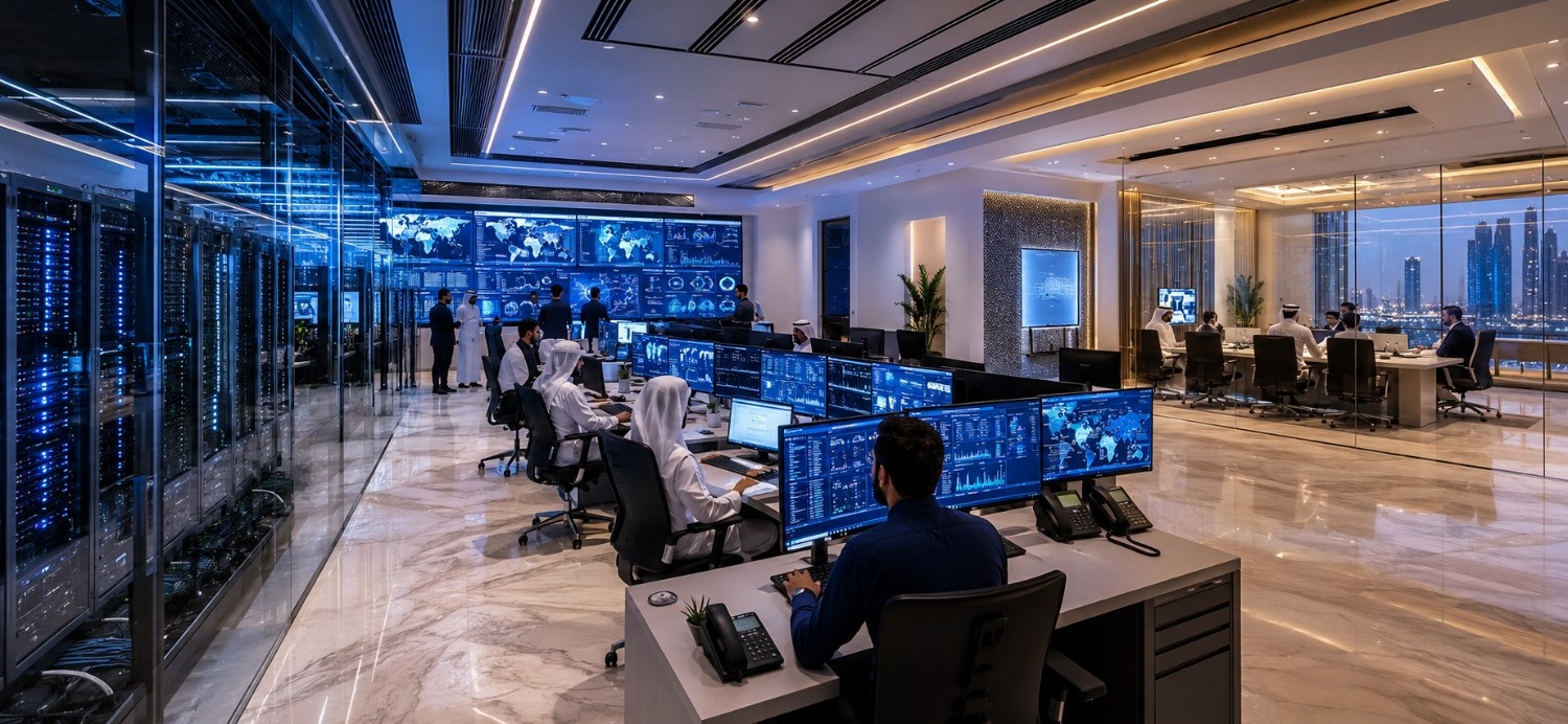 Government office network infrastructure in Saudi Arabia | Enterprise IT infrastructure for government organizations | Network security solutions for public sector | Server and storage infrastructure in Saudi Arabia | Modern government data center | Smart government office IT solutions | Enterprise networking for ministries | Network operations center in Riyadh | Secure office IT infrastructure | FAMA Technologies IT infrastructure solutions