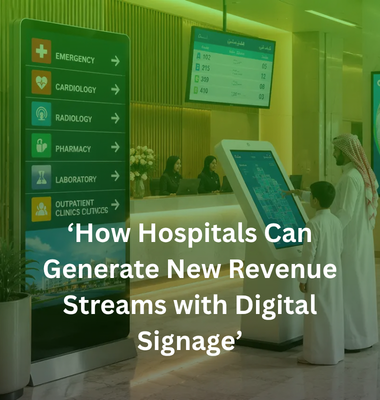 Digital Signage Healthcare, Patient Communication, Hospital Wayfinding, Smart Healthcare Solutions, Healthcare Digital Transformation, Patient Engagement, Healthcare Technology MENA, AI Digital Signage, FAMA Technologies, Infinite Digital Signage